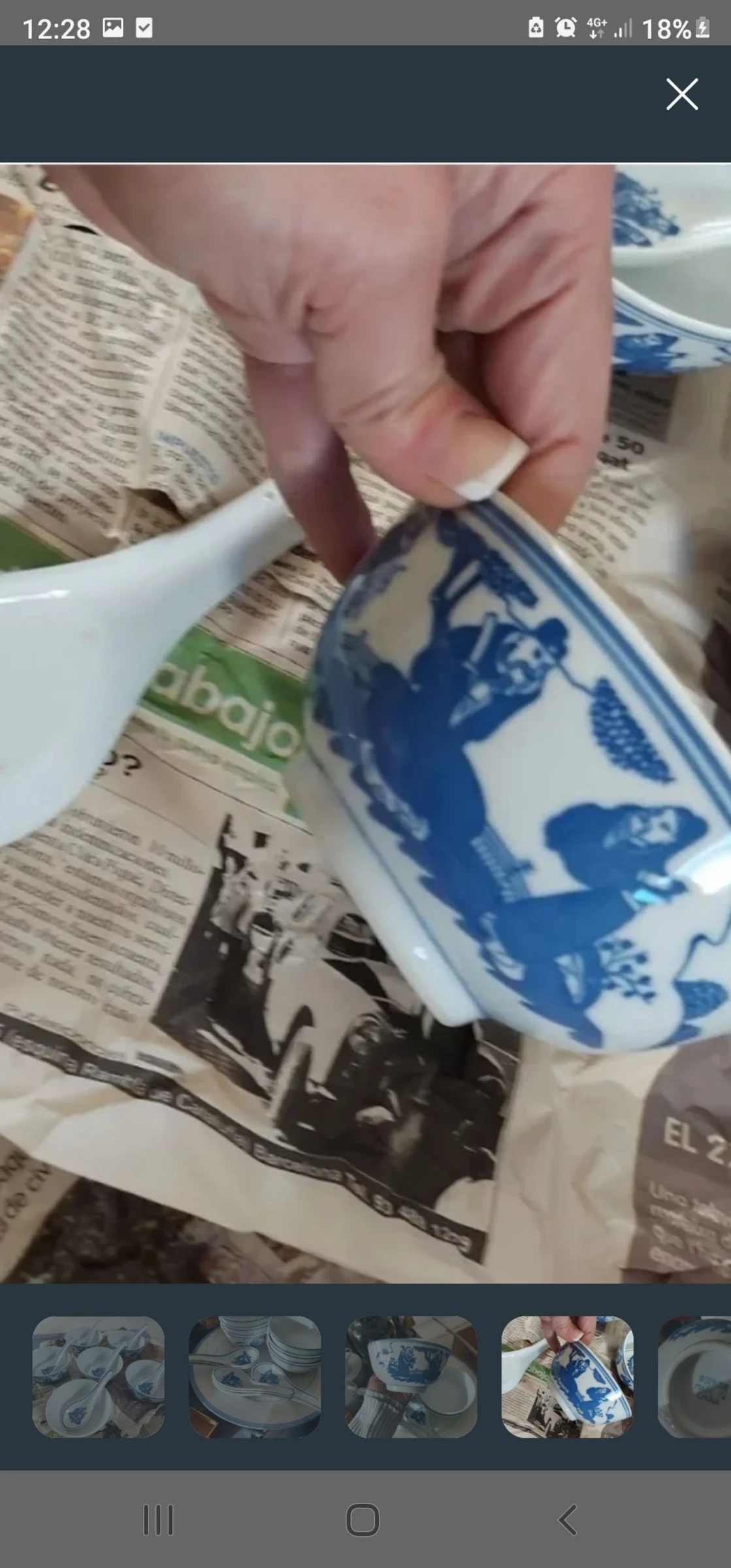 Jingdezhen Conjunto 6 Tigelas e Colheres – photo 4